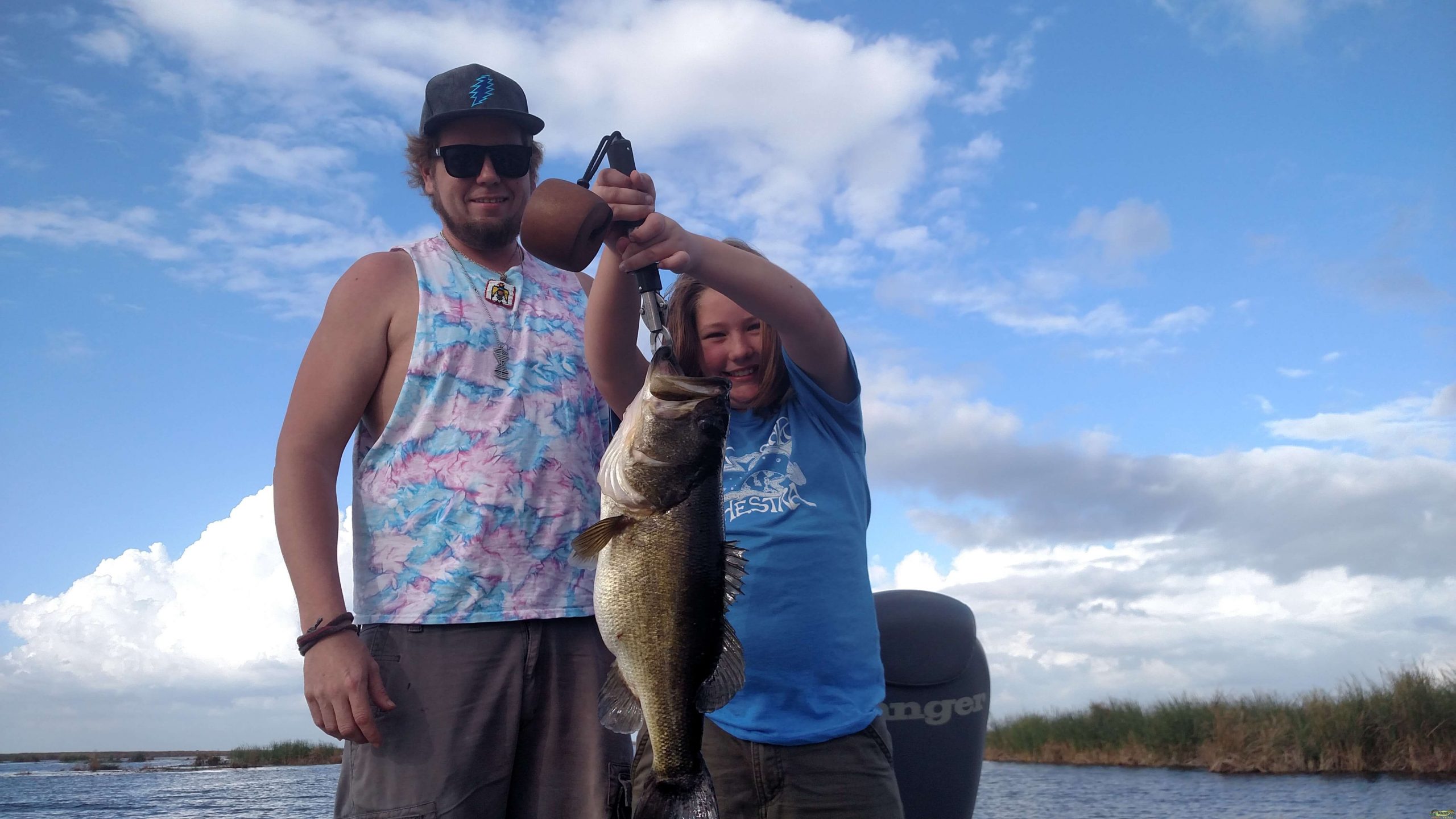 Calvin laid into a beautiful personal best 7 pound trophy bass
