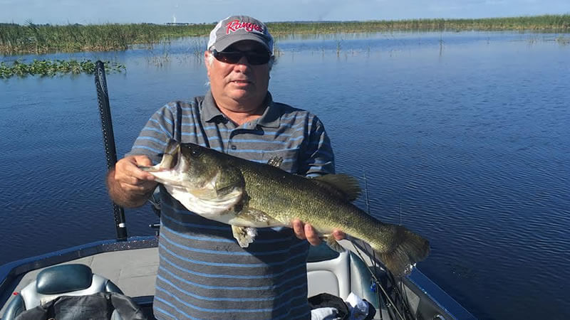 Caught A 9 Pound Bass While Fishing On Lake Okeechobee