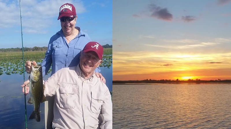 Alabama Fans Catching Some Bass Before The Game 1 Alabama Fans Catching Some Bass Before The Game