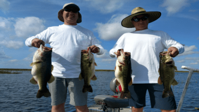 Shallow water and deeper water spawning flats River bass 