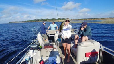 Group Butler Chain of Lakes Pontoon Boat Fishing