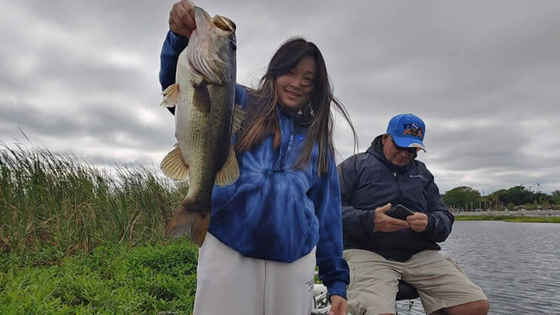 Guided bass fishing in Florida