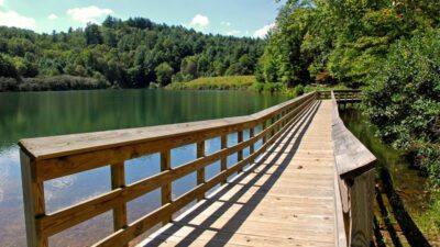 A serene view of Black Lake in New York, showcasing its natural beauty