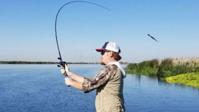 A popular bass fishing locations in California, showcasing Clear Lake and the Sacramento–San Joaquin River Delta.