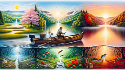 A fisherman enjoying seasonal fishing in the Finger Lakes fishing