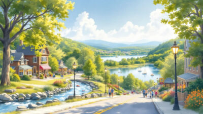 A picturesque view of a nearby destination from Morristown NY