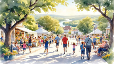 Community event in Morristown, NY bringing residents together