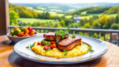 A delicious local dish from a restaurant in Morristown NY