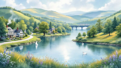 Beautiful outdoor scenery in Morristown, NY highlighting its natural beauty