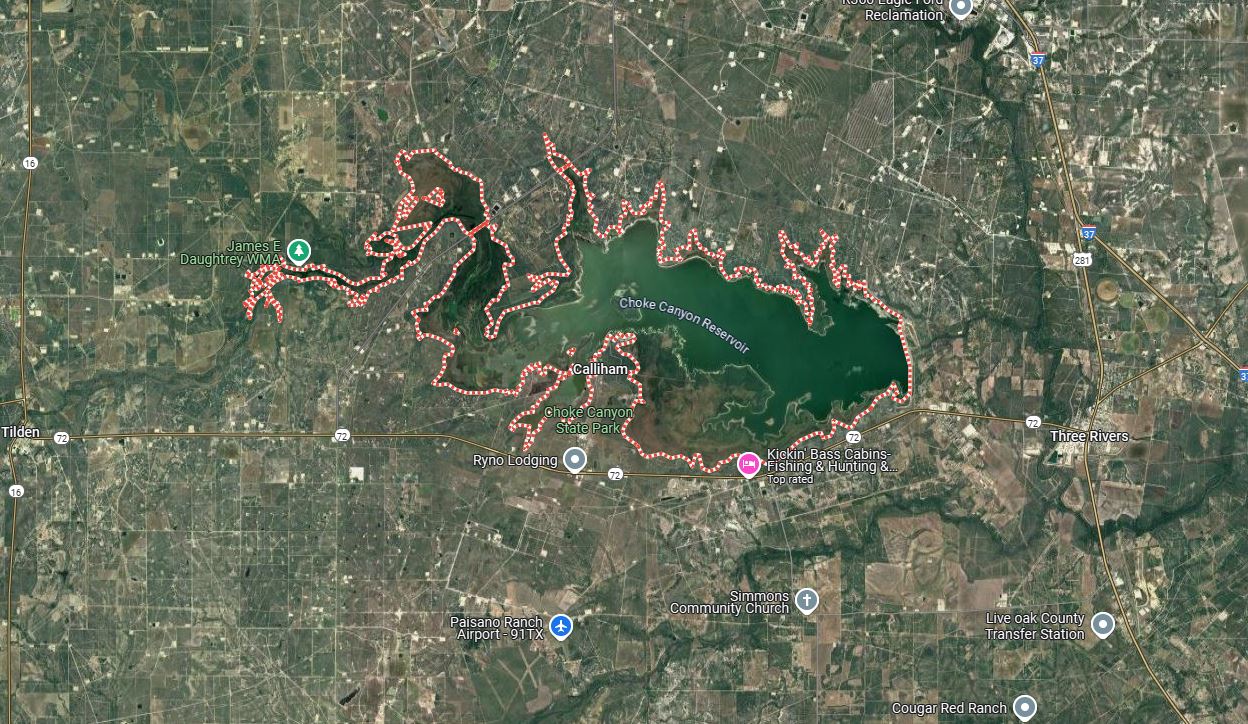 Choke Canyon Bass Fishing Reservoir