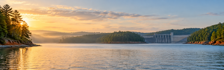 Clarks Hill Lake and J. Strom Thurmond Dam near Augusta, Georgia