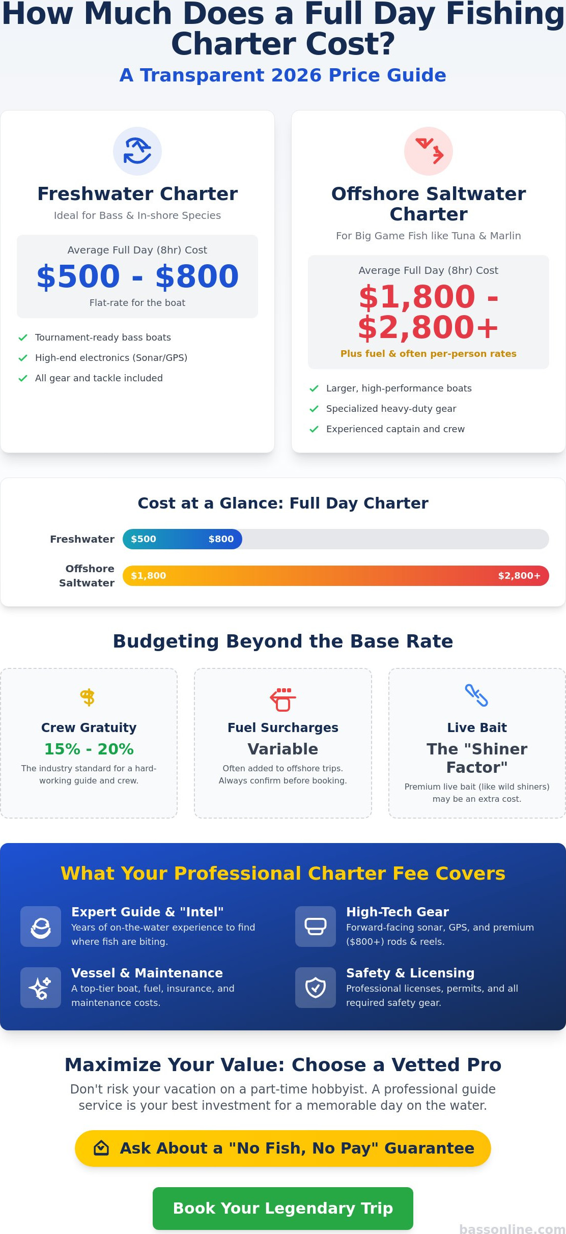 How Much Does a Full Day Fishing Charter Cost? (2026 Price Guide)