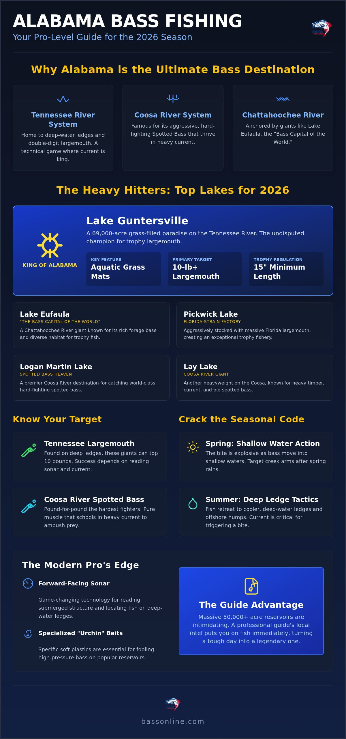 Best Bass Fishing Lakes in Alabama: A Pro Guide’s 2026 Roundup