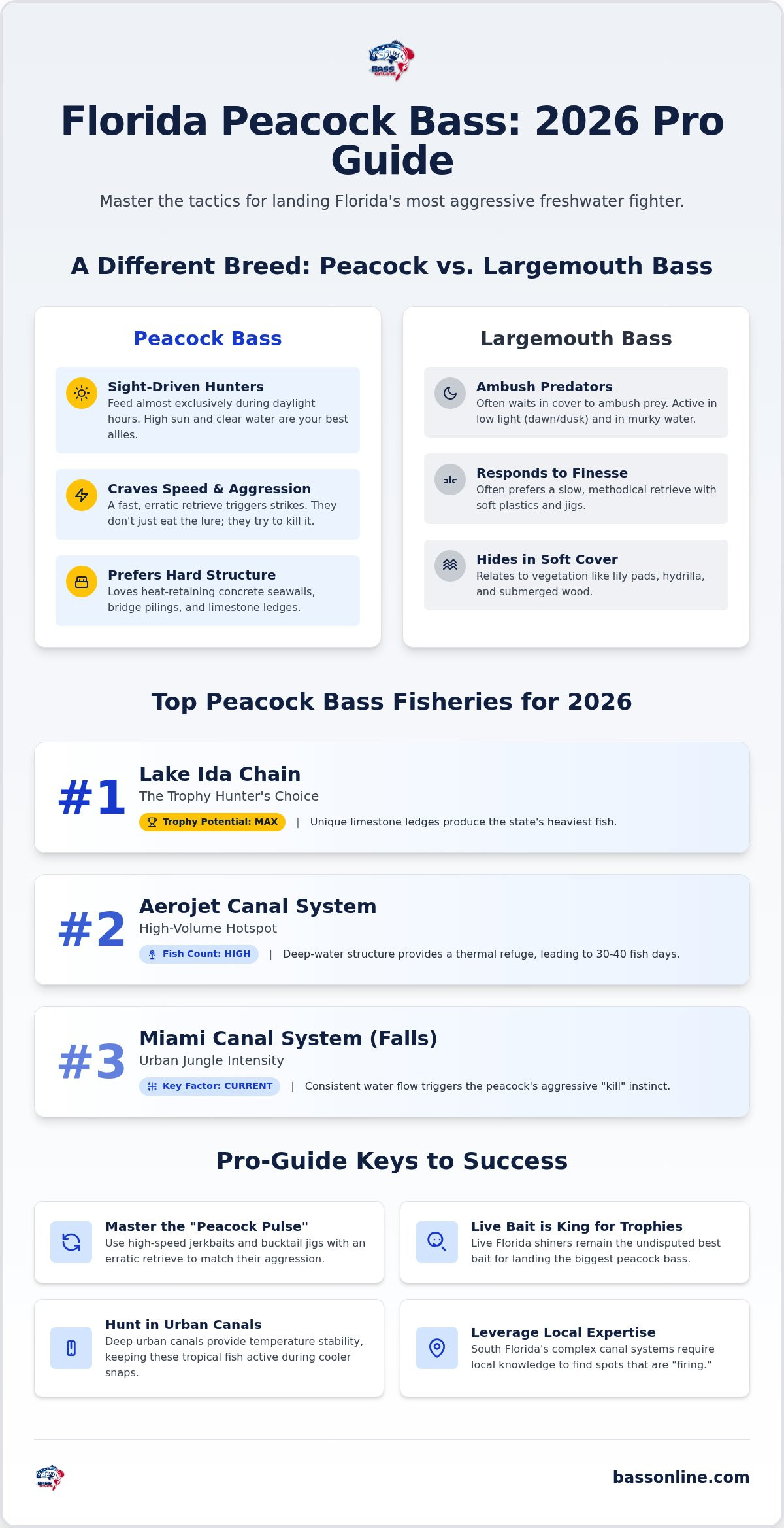 Best Peacock Bass Fishing Lakes in Florida: The Pro’s 2026 Guide