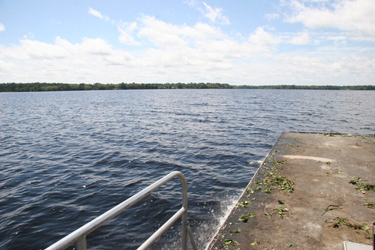 Open water and shoreline at Deer Point Lake near Panama City, Florida