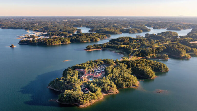 Lake Lanier fishing near Buford, Georgia